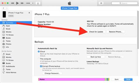 Downgrading iOS using iTunes