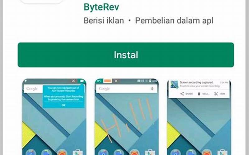 Download Aplikasi Perekam Layar Android