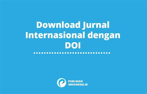 Download Doi Jurnal