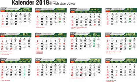 Download kalender nasional 2018