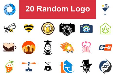 Download Download 20 Random Logos V.2 PSD Cricut SVG