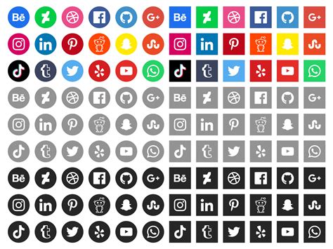 Download Facebook Social Media Icons Pack