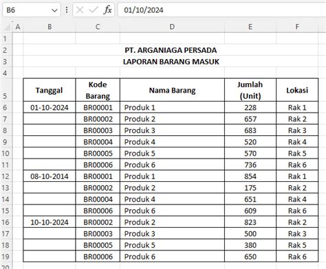 Download Format Stock Opname Excel