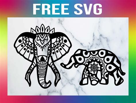 Download Now: Get a FREE Elephant Mandala SVG Cut File!