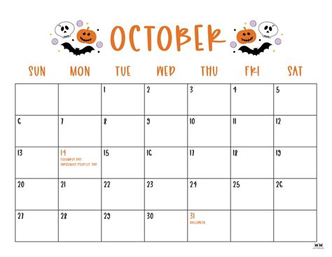 Download October Calendar