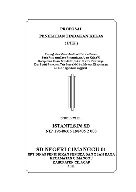 Download Proposal Ptk Sd