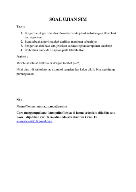 Download Soal Ujian Sim Pdf