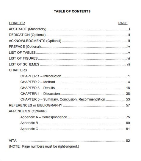 Table of Contents How to Format EVERYTHING text, indent, width, dots