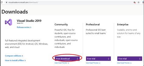 Download Visual Studio 2019
