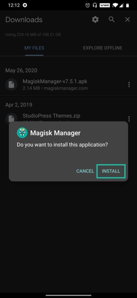 Download and Install the Magisk Application