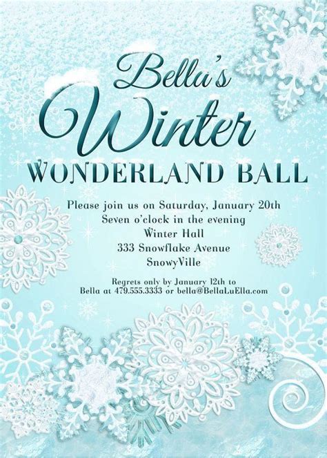 Downloadable Free Winter Wonderland Invitations Templates