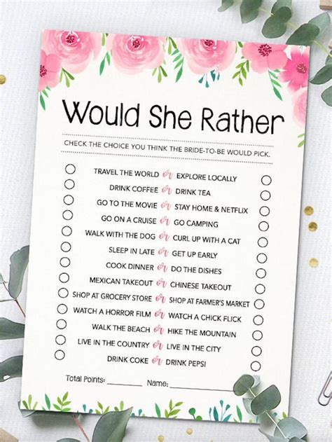 Downloadable Template Free Printable Hen Party Games