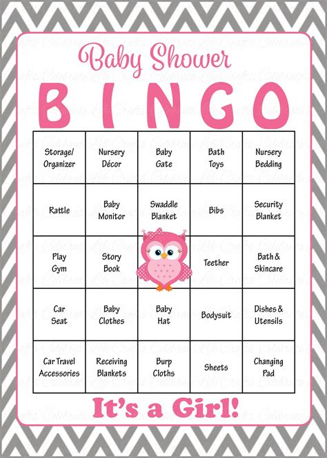 Downloadable 50 Free Printable Baby Bingo Cards