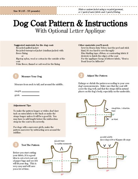 Downloadable Dog Coat Sewing Patterns Free Printable