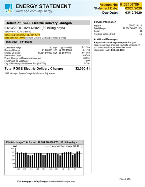 Downloadable Editable Blank Utility Bill Template