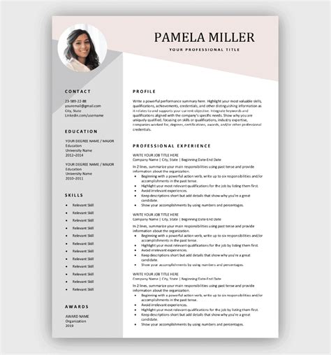 Downloadable Free Modern Resume Templates For Word