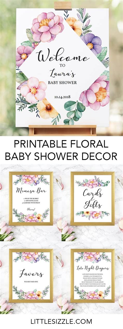 Downloadable Free Printable Baby Shower Table Signs