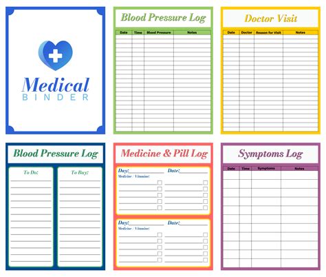 Downloadable Free Printable Medical Binder Forms