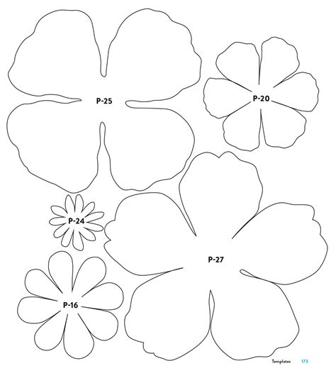 Downloadable Free Printable Paper Flower Templates