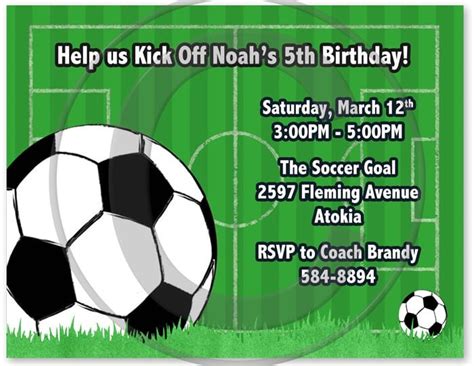 Downloadable Free Printable Soccer Birthday Party Invitations