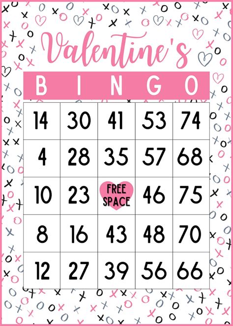 Downloadable Free Printable Valentine Bingo Cards