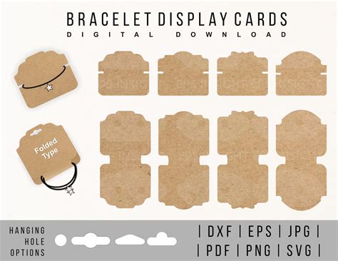 Downloadable Printable Bracelet Card Template