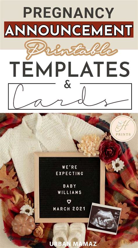 Downloadable Template Free Blank Pregnancy Announcement Template