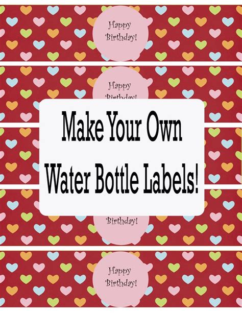 Downloadable Water Bottle Label Template Free Word