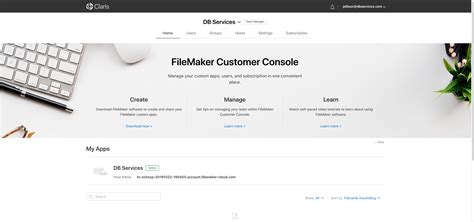 Downloading FileMaker software via the FileMaker Customer Console
