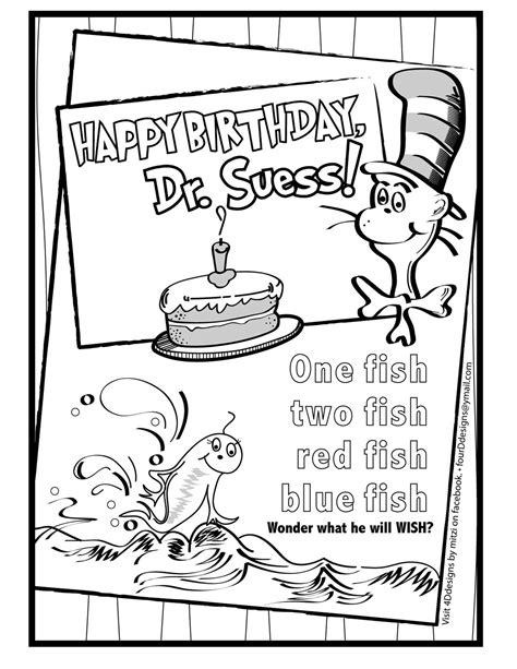 Dr Seuss Birthday Worksheets