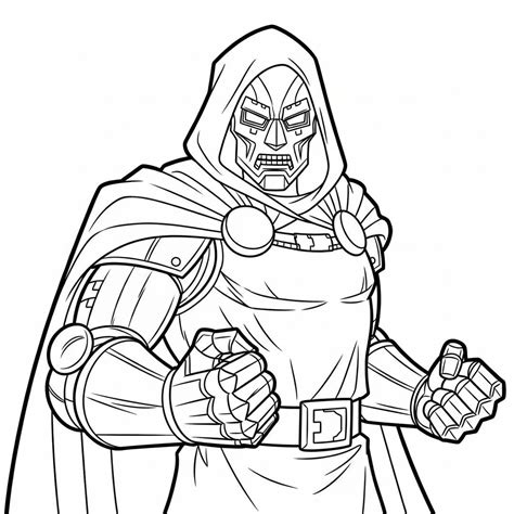 Dr Doom Coloring Page