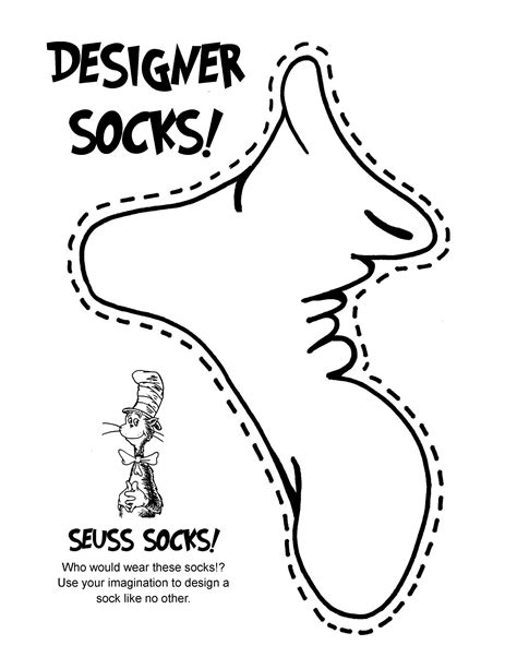 Dr Seuss Sock Printable