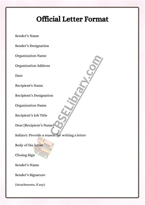 Drafting Your Official Letter