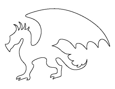 Dragon Cutout Template