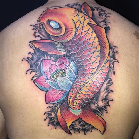 Full Color Dragon/Koi Tattooed at Prophecy Ink. Call the