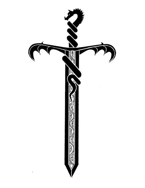 Dragon Tattoo With Sword