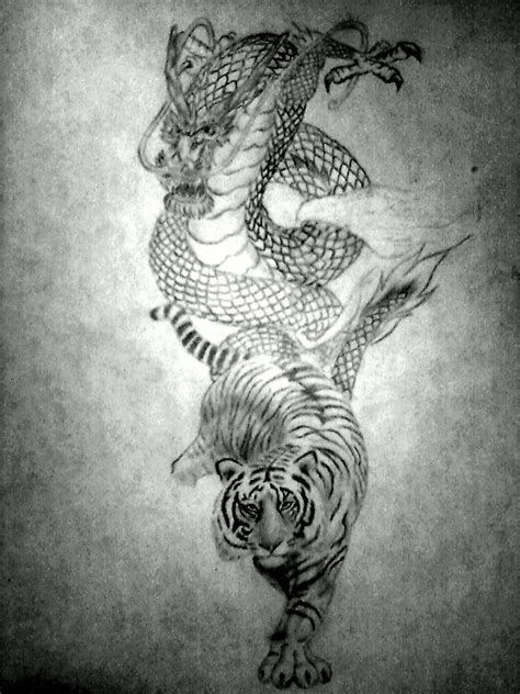 Dragon And Tiger Tattoo