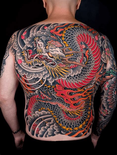 Japanese Dragon Tattoo Back Piece Traditional Japanese