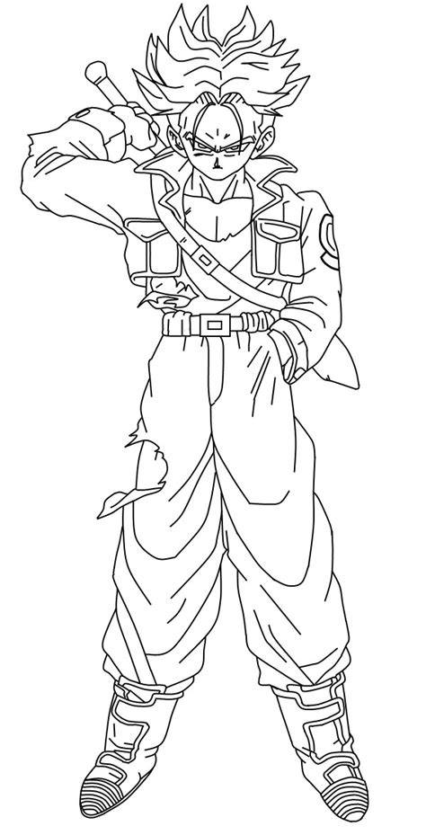 Dragon Ball Z Trunks Coloring Pages