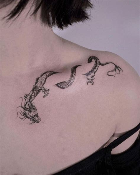 Dragon Collarbone Tattoo