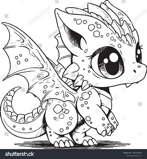 Dragon Cute Baby Animal Coloring Pages