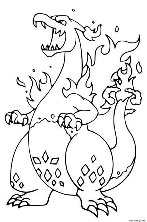 Dragon Feu Pokémon à Imprimer