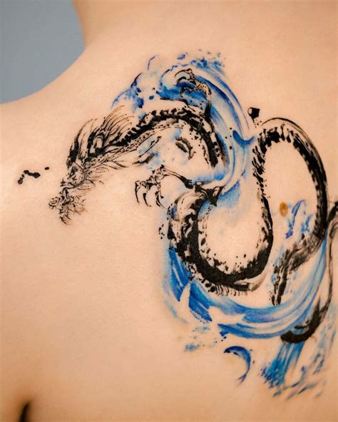Dragon In Water Tattoo