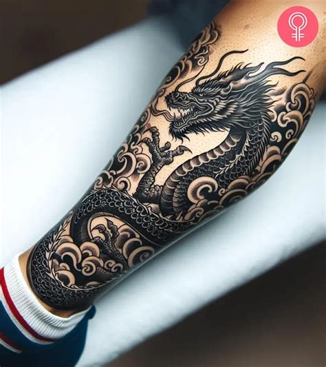 Dragon Leg Tattoo