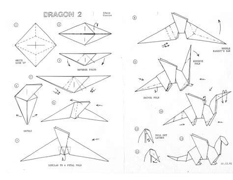 Dragon Origami Templates