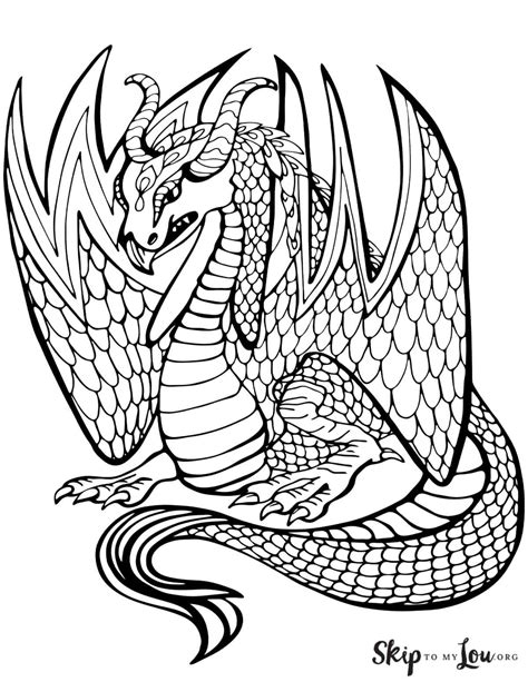 Dragon Printables Coloring Sheets