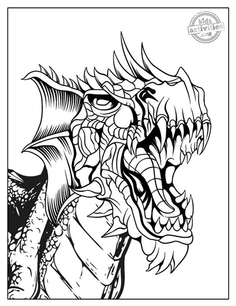 Dragon Realistic Coloring Pages