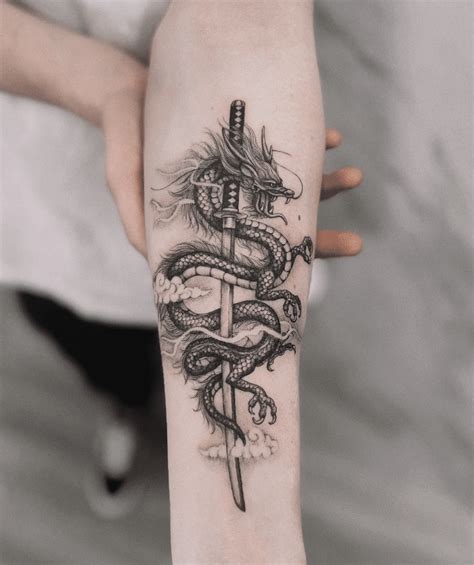 Dragon Sword Tattoos