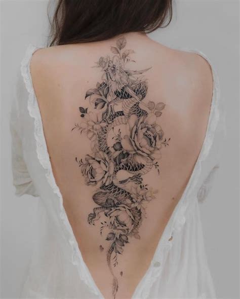 Dragon Tattoo Back Woman