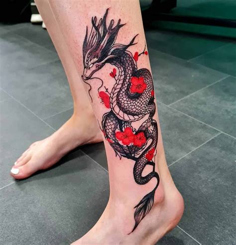 Dragon Tattoo For Leg